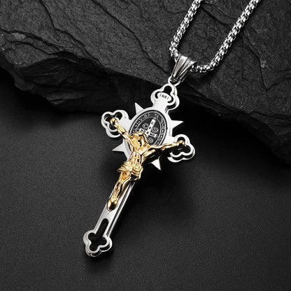 Stainless Steel Jesus Cross Necklace