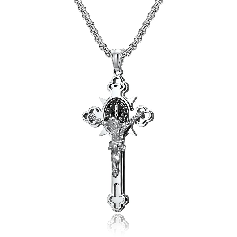 Stainless Steel Jesus Cross Necklace