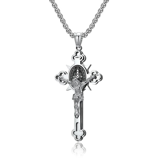 Stainless Steel Jesus Cross Necklace