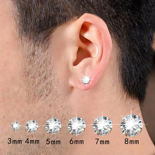 Earrings For Women CZ Zircon Ear Piercing Surgical Steel Ear Jewelry for Men Boys Women Girls