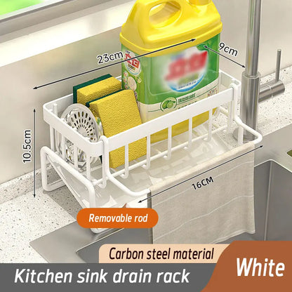 Stainless Steel Kitchen Sponge Holder for Sink, Soap Tray, Bathroom Organizer Shelf, Towel Rack Storage Accessories