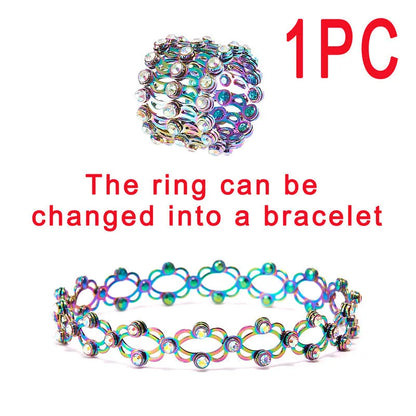 2 In 1 New Creative Magic Stretchable Ring Bracelet For Women