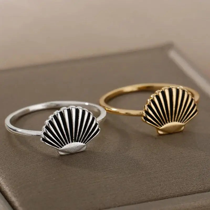 Rings for Women Stainless Steel Seashell