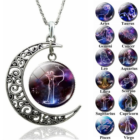 Necklace Zodiac Signs 12 Constellation