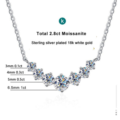 Moissanite Necklace for Woman Wedding