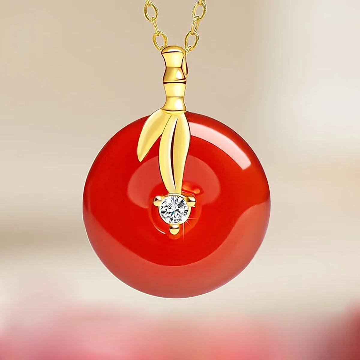 Gold 18k 100% Real Necklace For Women Heart