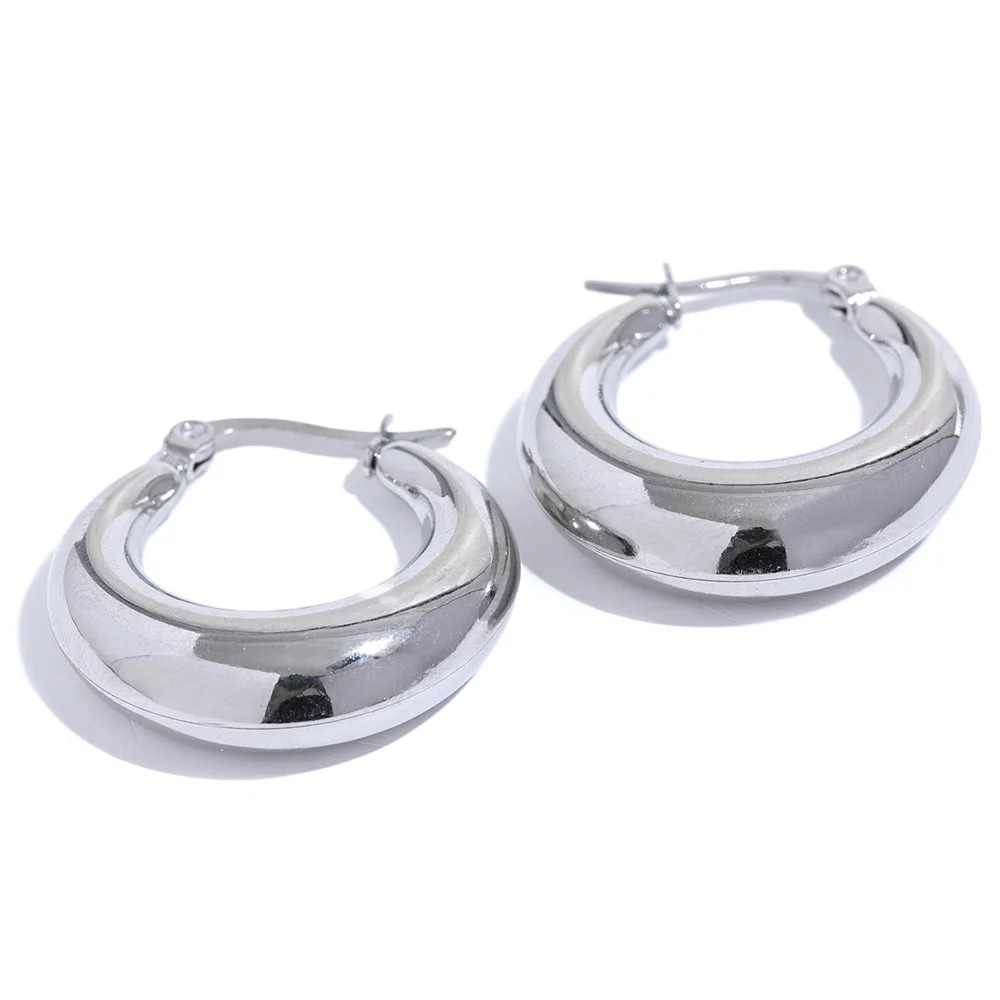 Steel Geometric Hoop Earrings Jewelry for Women Trendy