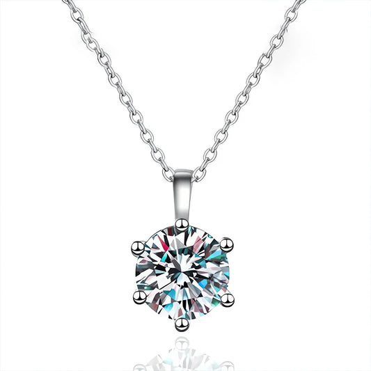 Moissanite Necklace 925 Soild Sterling Jewelry for Woman