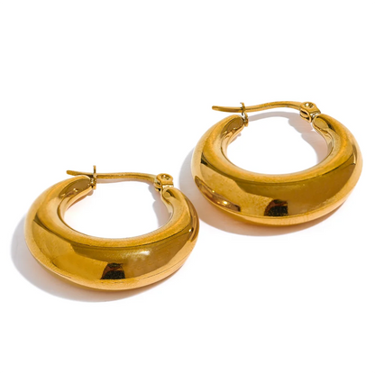 Steel Geometric Hoop Earrings Jewelry for Women Trendy