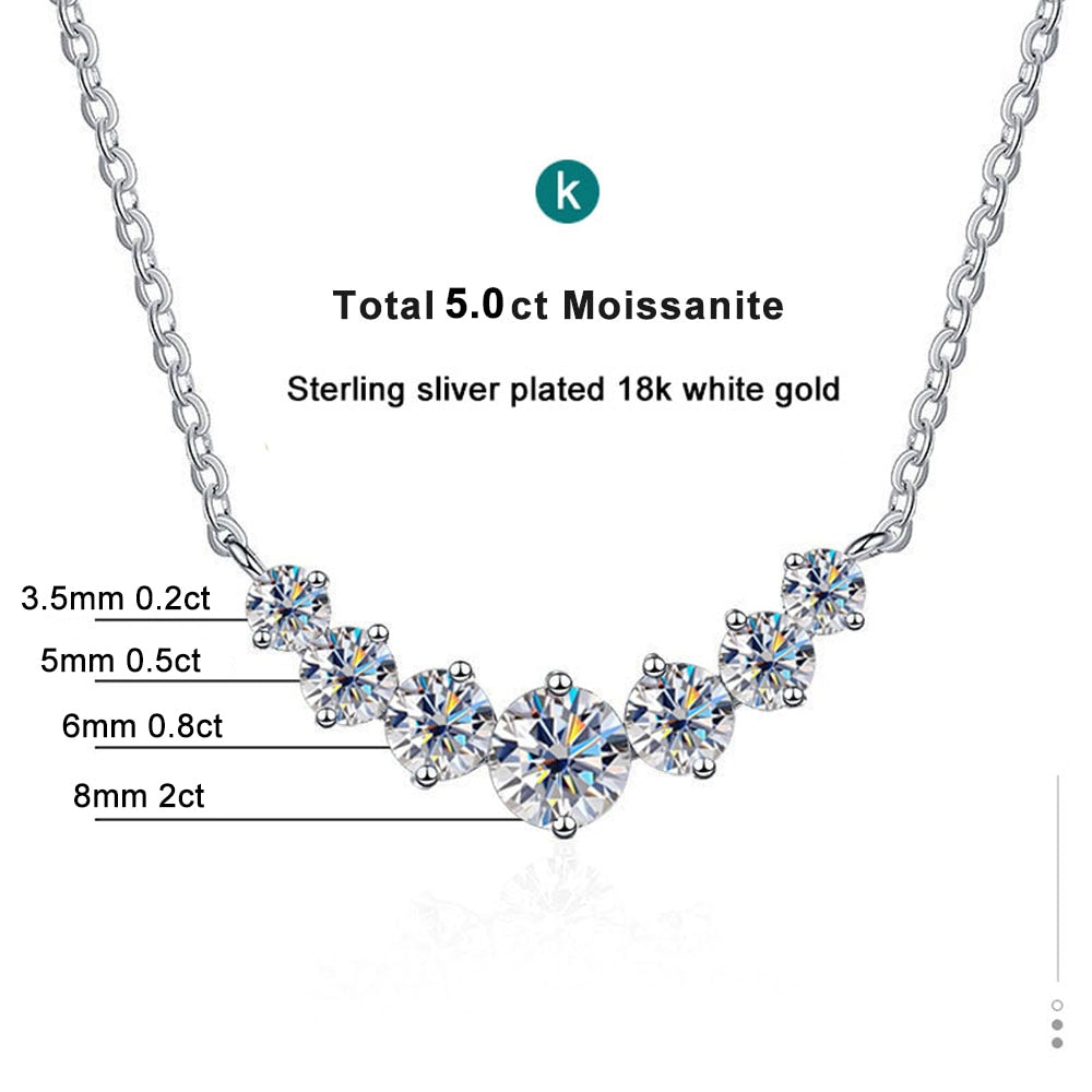 Moissanite Necklace for Woman Wedding