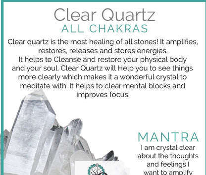Chakra & Crystal Quartz Stretch Bracelet