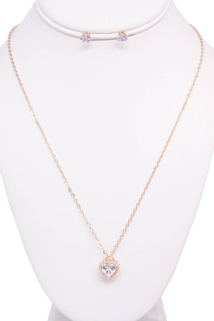 HEART SHAPED NECKLACE SET