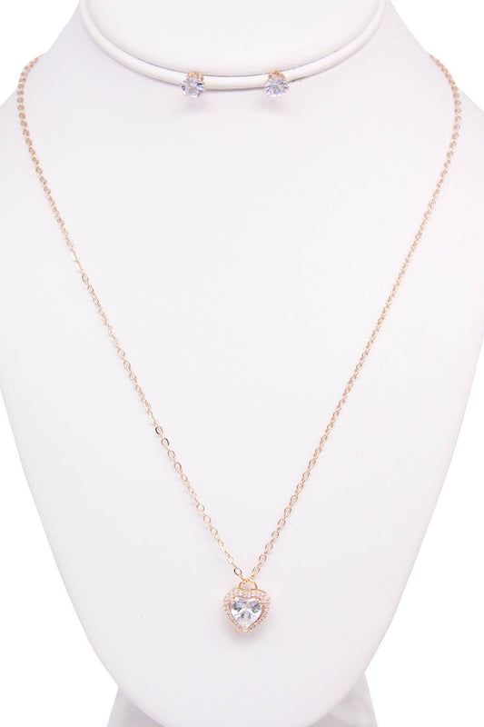 HEART SHAPED NECKLACE SET
