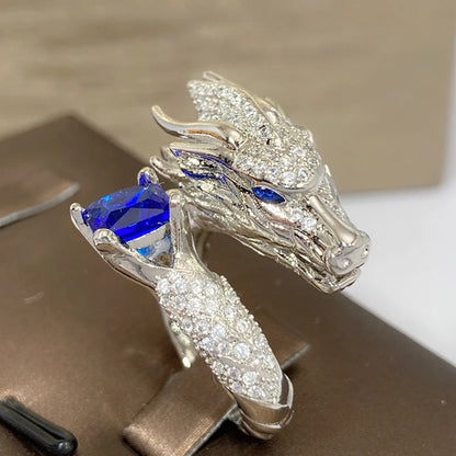 Handcrafted Silver Dragon Rings
