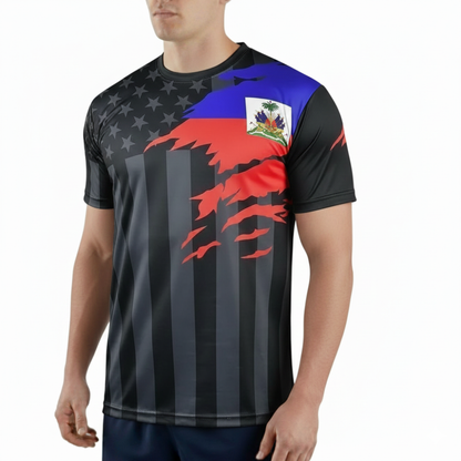 Heritage Haiti Soccer Jersey All Over Print Football Shirt for Men Women Youth