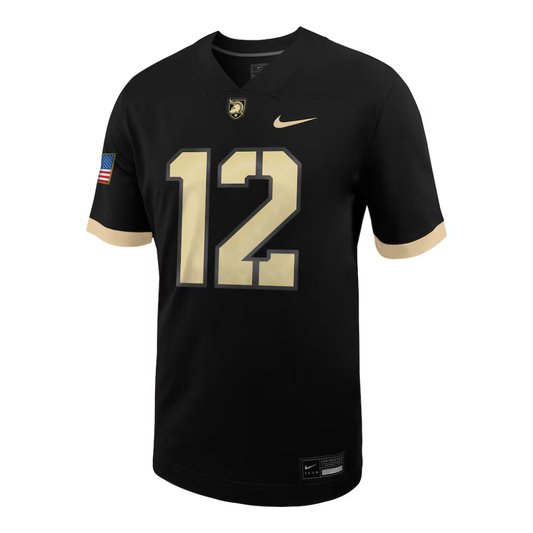 Army Black Knights #12 Black Nike Untouchable Football Jersey Game Day Fan Apparel