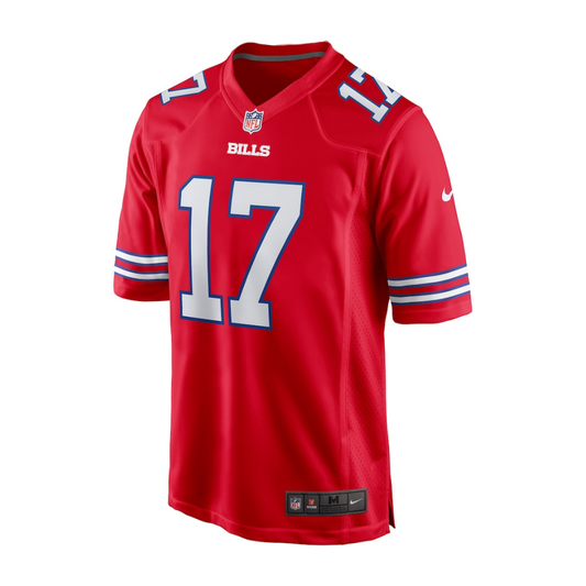 Buffalo Allen 17 Red Royal White Football Player Game Jersey for Men Women Youth