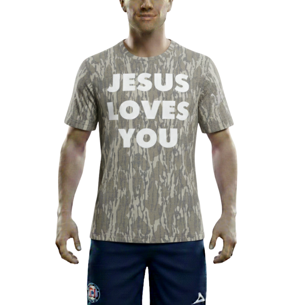 Jesus Love You Camo T-Shirt Ultra Soft Bottomland Outdoor Tee Breathable Everyday Comfort Shirt