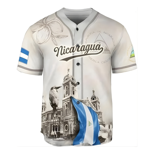 Personalized Nicaragua Baseball Jersey Custom Name Men’s Nicaragua Shirt Gift for Fans