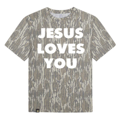 Jesus Love You Camo T-Shirt Ultra Soft Bottomland Outdoor Tee Breathable Everyday Comfort Shirt