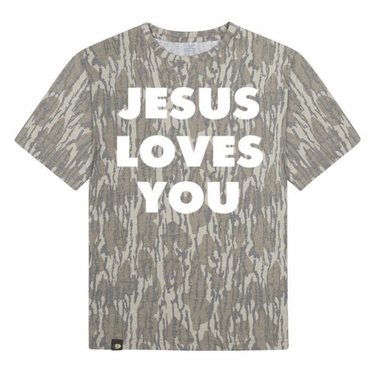 Jesus Love You Camo T-Shirt Ultra Soft Bottomland Outdoor Tee Breathable Everyday Comfort Shirt