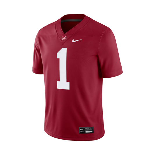 Alabama Crimson Tide #1 Game Jersey Crimson Football Shirt for Men Women Youth