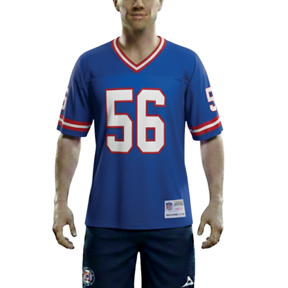 Retro Football Jersey Adult Premium Legacy Fit Inspired by 56 Linebacker New York Colors Game Day Fan Style