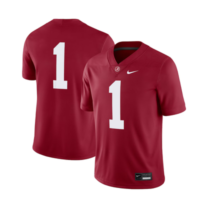 Alabama Crimson Tide #1 Game Jersey Crimson Football Shirt for Men Women Youth