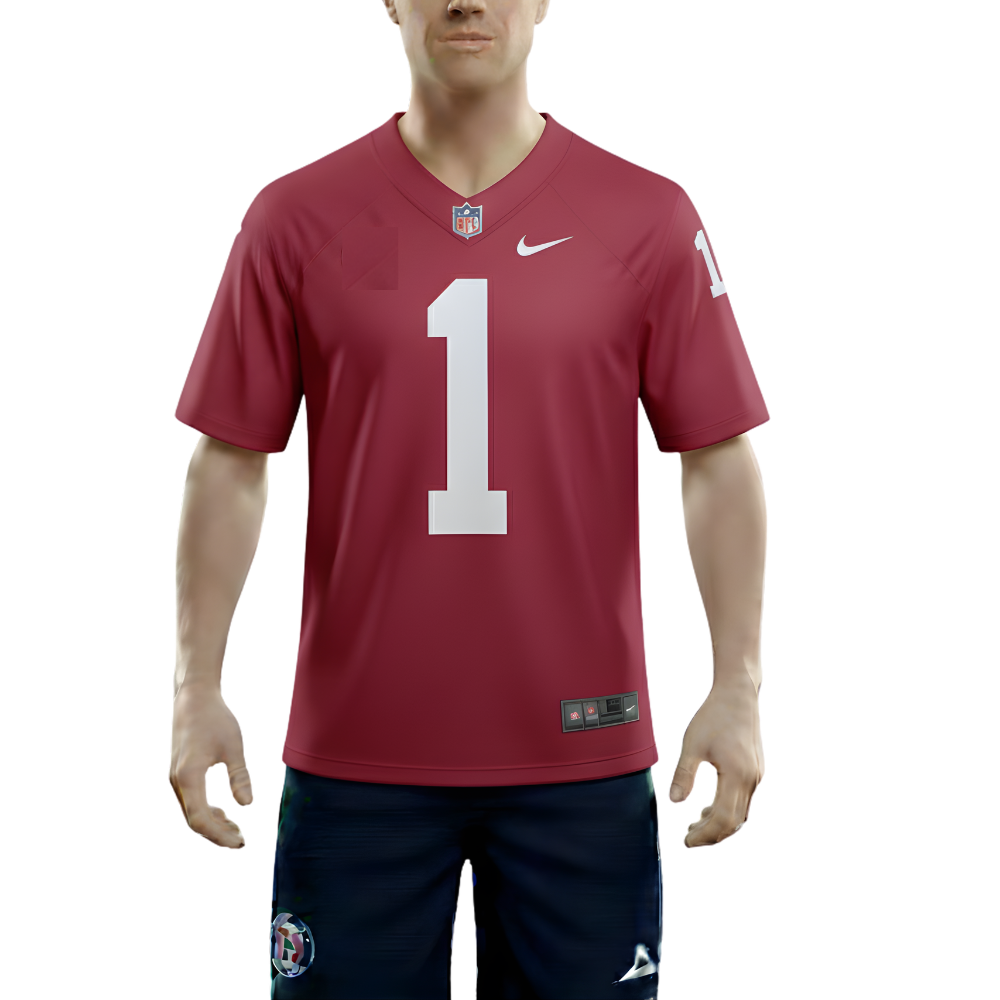 Alabama Crimson Tide #1 Game Jersey Crimson Football Shirt for Men Women Youth