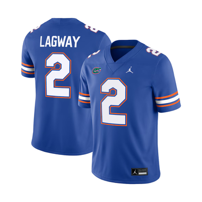 Royal Florida Football Jersey DJ Lagway NIL Game Style Gators Inspired Shirt for Men Women Youth