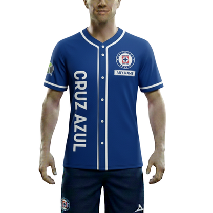 Cruz Azul Baseball Jersey Personalized Name Mexican Futbol Shirt Gift for Fans