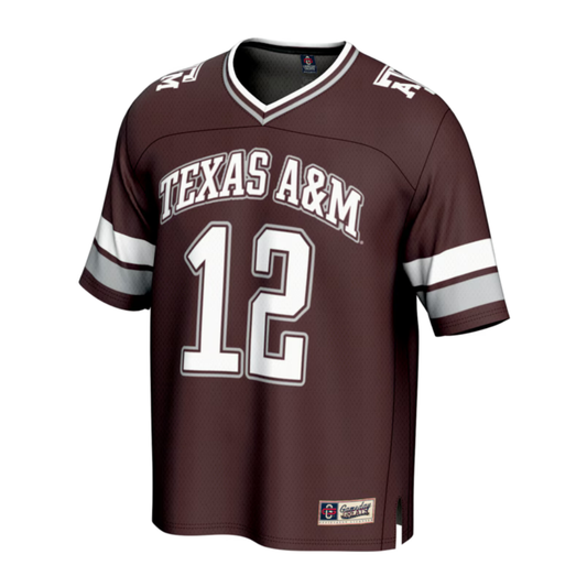 Texas A&M Aggies #12 Maroon Lightweight Collegiate Football Jersey Gameday Fan Apparel