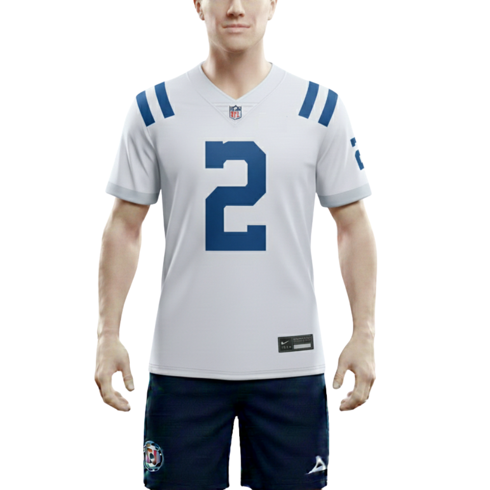 Ole Miss Number 2 White Away Football Jersey Custom Blue Pro-Style Shirt for Men Women Youth