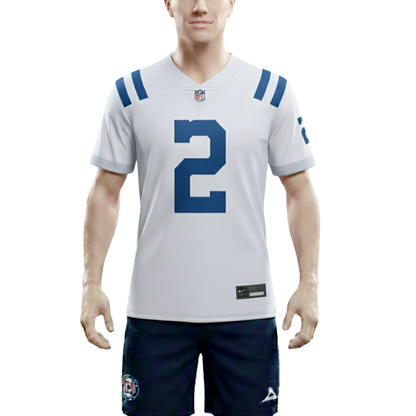 Ole Miss Number 2 White Away Football Jersey Custom Blue Pro-Style Shirt for Men Women Youth