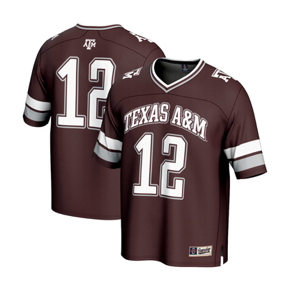 Texas A&M Aggies #12 Maroon Lightweight Collegiate Football Jersey Gameday Fan Apparel
