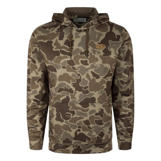 Drake Waterfowl MST Camo Hoodie Old School Performance Hunting Sweatshirt for Men