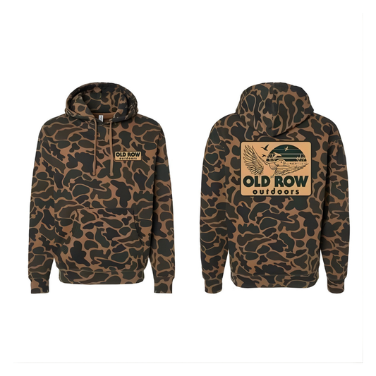 Old Row Outdoors Duck Camo Hoodie Unisex Pullover Fleece Streetwear for Men Women