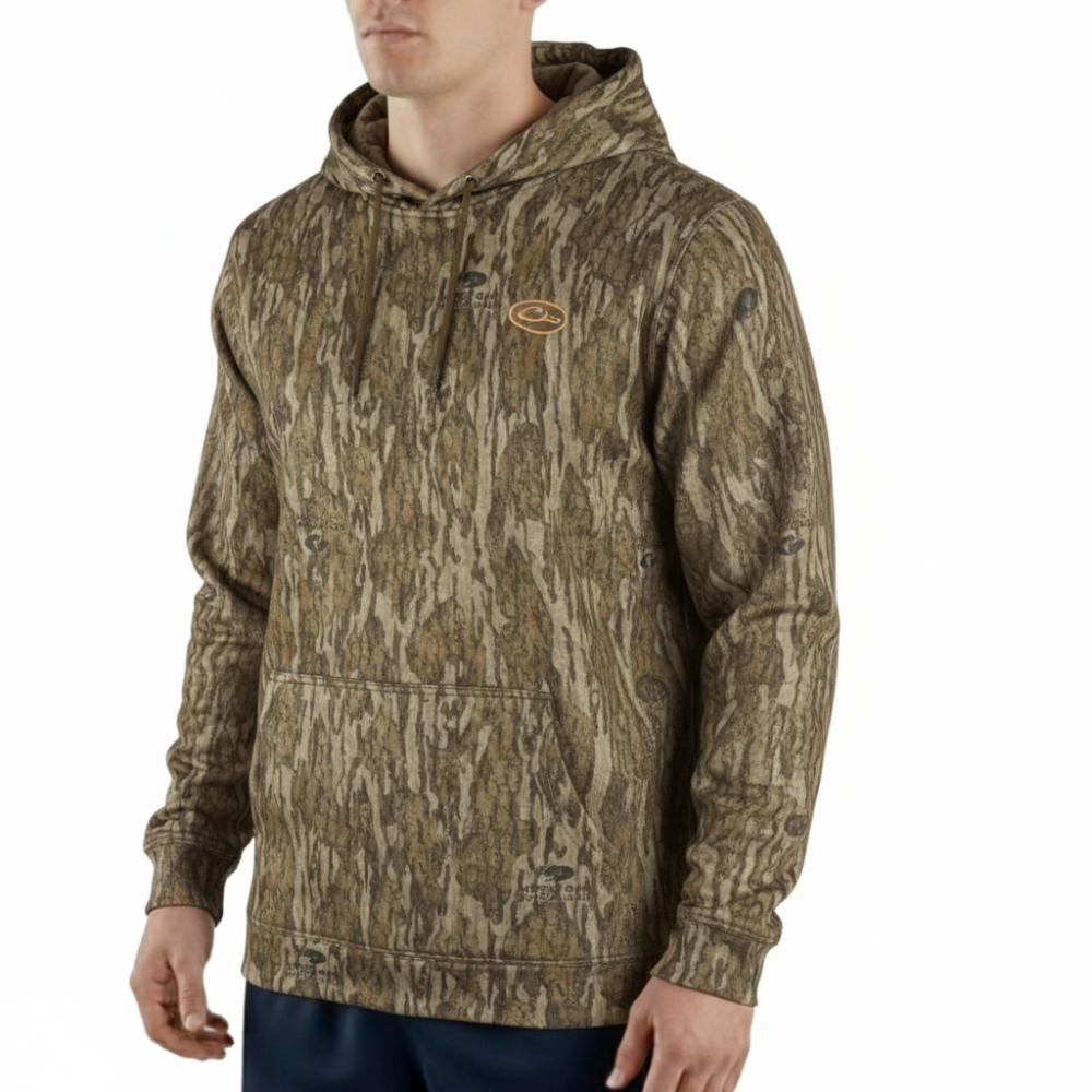 Drake Waterfowl MST Camo Hoodie Men’s Lightweight Performance Hunting Sweatshirt for Outdoor and Casual Wear