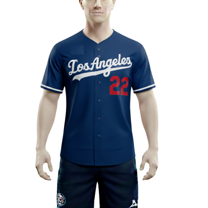 Los Angeles Baseball Jersey 22 Kershaw Custom Player Style Shirt Gift for Men and Women