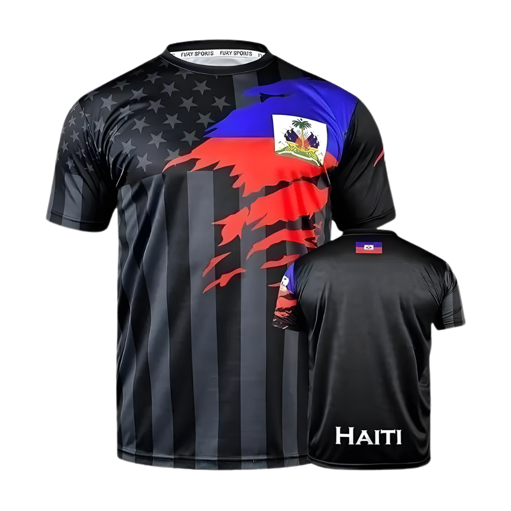 Heritage Haiti Soccer Jersey All Over Print Football Shirt for Men Women Youth
