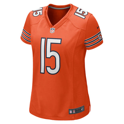 Chicago Odunze 15 Orange Football Player Game Jersey for Men Women Youth
